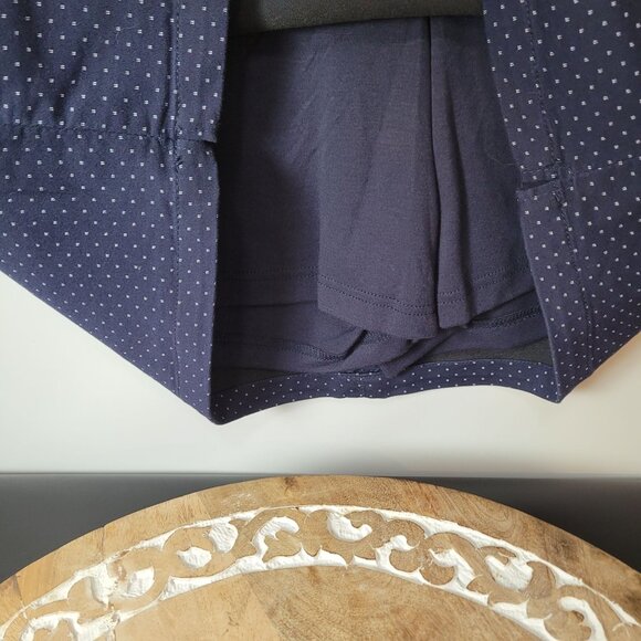 Coral Bay Womens Navy Polka Dot Skort Size 14 Cotton Polyester Blend - Picture 5 of 9